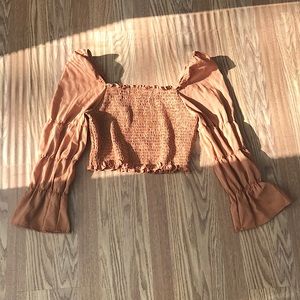 Brown long sleeved shirt from shein.